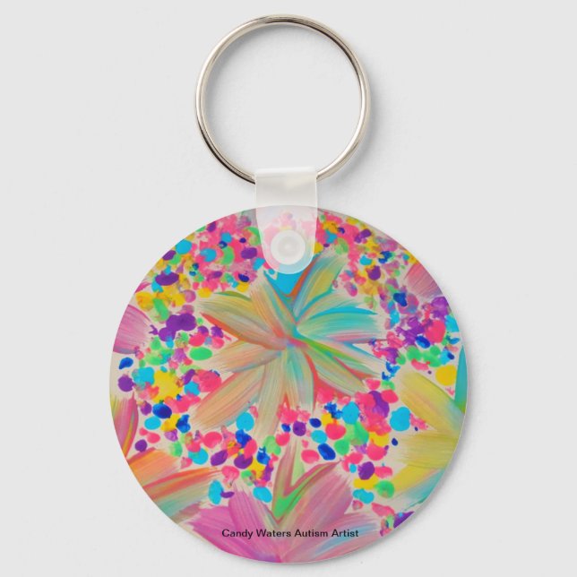 Candy Waters Autism Artist Key Ring (Front)