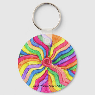 Candy Waters Autism Artist Key Ring