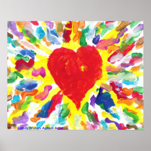 Candy Waters Autism Artist Painting Poster