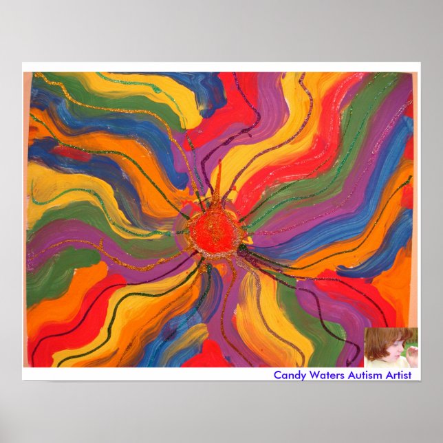 Candy Waters Autism Artist Painting Poster (Front)