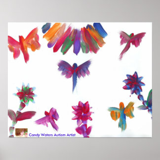 Candy Waters Autism Artist Painting Poster