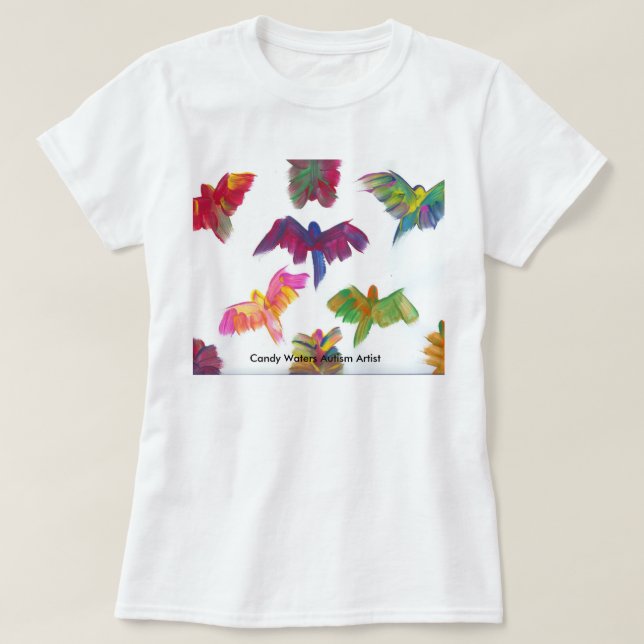 Candy Waters Autism Artist T-Shirt (Design Front)