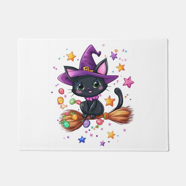 Candy Witch Cat Doormat (Front)