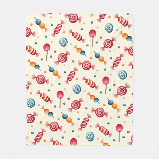 Candy Wonderland Fleece Blanket (Front)