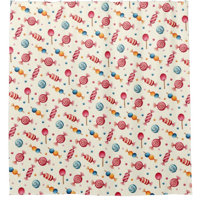 Candy Wonderland Shower Curtain (Front)