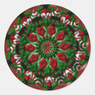 Candy Wreath Classic Round Sticker