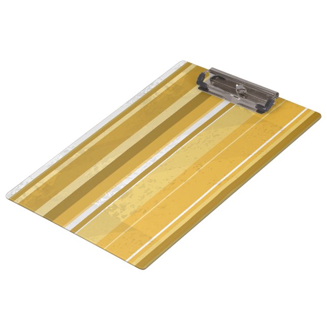 Candy Yellow Stripes Clipboard (Angled)