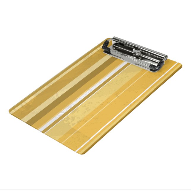 Candy Yellow Stripes Mini Clipboard (Angled3)
