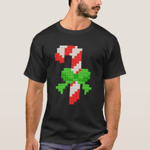Candycane Christmas Master Builder Block Brick Bui T-Shirt