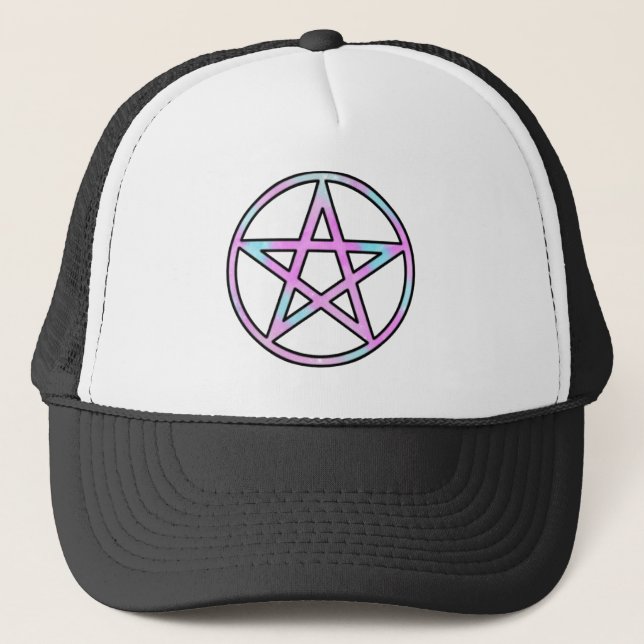 Candygram Pastel Pentagram Trucker Hat (Front)