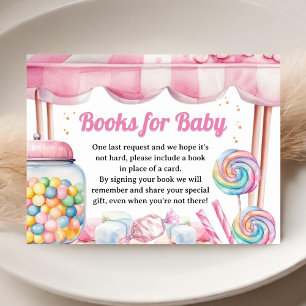 Candyland Baby Shower Books For Baby Enclosure Card