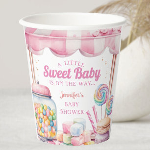 Candyland Baby Shower Pink Girl Paper Cups