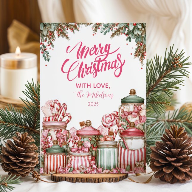 Candyland Christmas Celebration Holiday Card (Creator Uploaded)