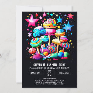 Candyland Editable Birthday Invitation