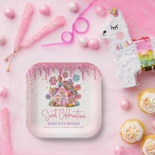 Candyland Sweet Celebration Birthday Party Paper Plate