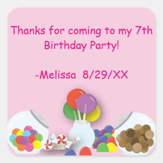 Candyland Sweets birthday Sticker
