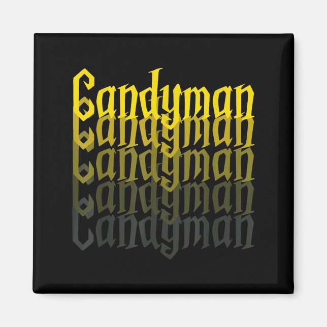 Candyman Backwards Mirror Halloween Custome Funny Magnet (Front)