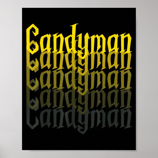 Candyman Backwards Mirror Halloween Custome Funny Poster (Front)