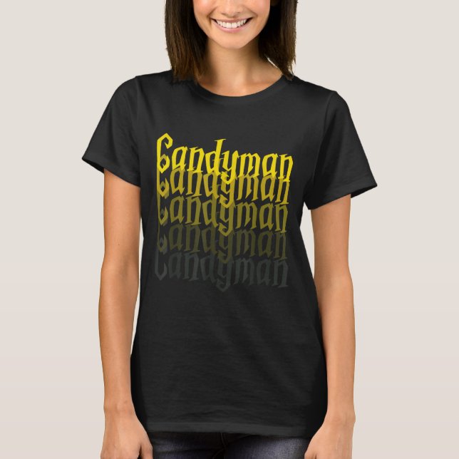 Candyman Backwards Mirror Halloween Custome Funny T-Shirt (Front)