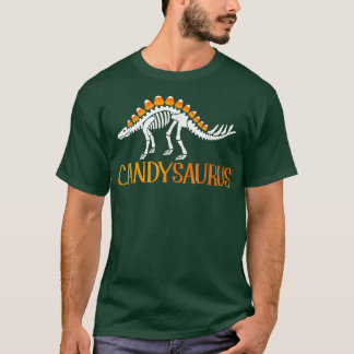 Candysaurus Lazy Halloween Costume Funny Dinosaur  T-Shirt