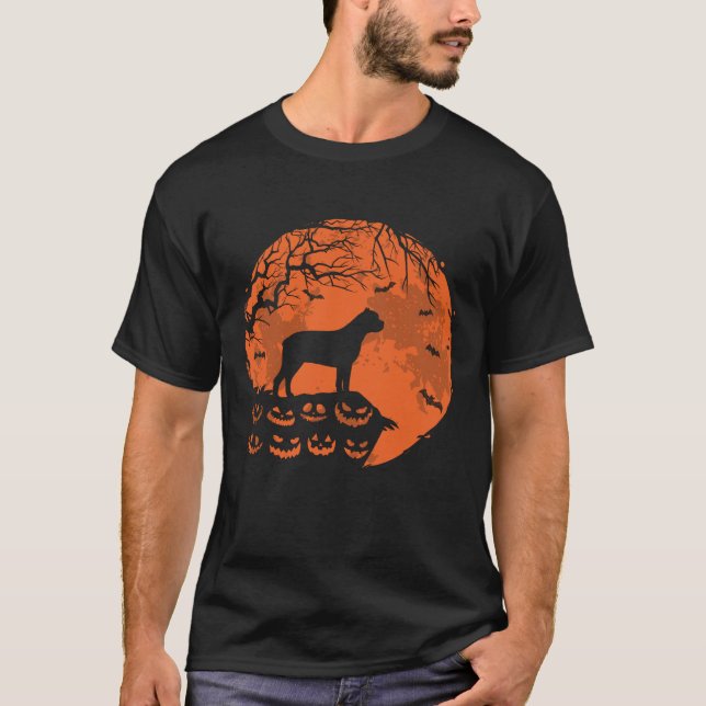 Cane Corso And Moon Halloween Dog Lover Gift   T-Shirt (Front)