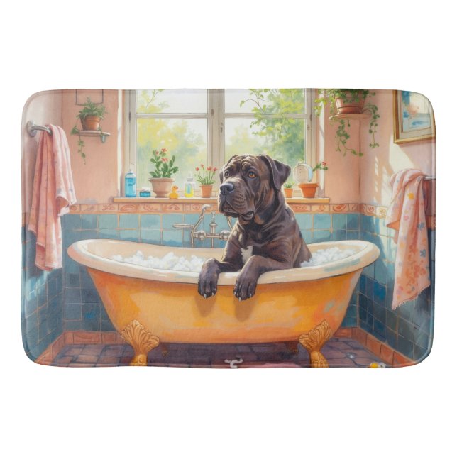 Cane Corso Bath Time Strong Bathroom Decor Mat (Front)