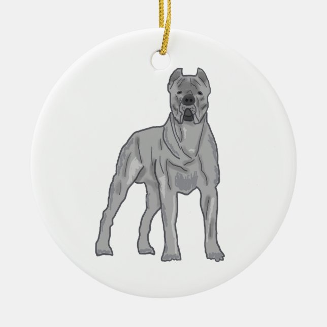Cane Corso Ceramic Ornament (Front)