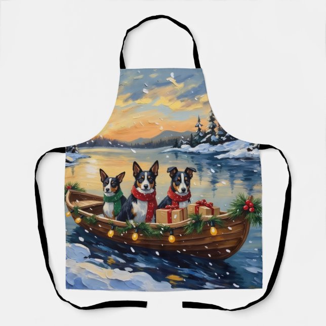 Cane Corso Christmas Boat Holiday Apron (Front)