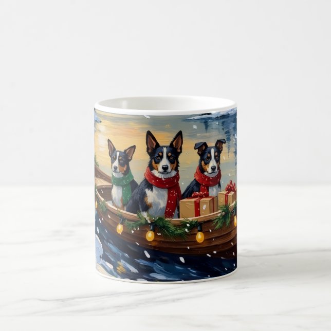 Cane Corso Christmas Boat Holiday Coffee Mug (Center)