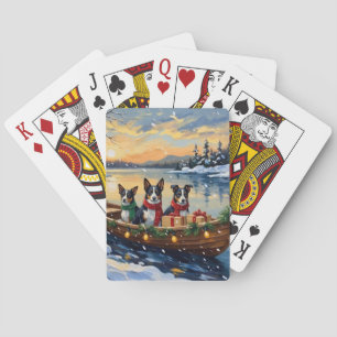 Cane Corso Christmas Boat Holiday Playing Cards