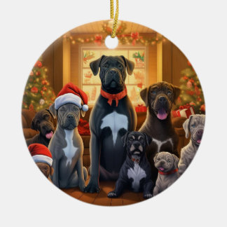 Cane Corso christmas,dog memorial gift,dog lover g Ceramic Ornament