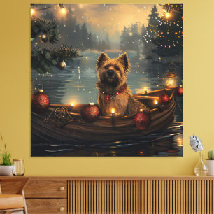 Cane Corso Christmas Festive Voyage Canvas Print