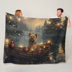 Cane Corso Christmas Festive Voyage Fleece Blanket
