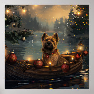 Cane Corso Christmas Festive Voyage Poster
