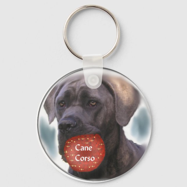 Cane Corso Christmas Gifts Key Ring (Front)