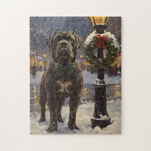 Cane Corso Christmas Jigsaw Puzzle