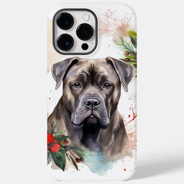 Cane Corso Christmas Wreath Festive Pup Case-Mate iPhone Case (Back)