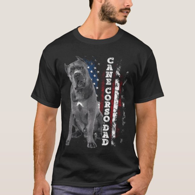 Cane Corso Dad Dog Owner Italian Mastiff Usa Ameri T-Shirt (Front)