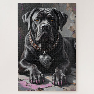 Cane Corso Devoted Guardian Heart Charm Valentine Jigsaw Puzzle