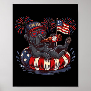 Cane Corso Dog 250th Aamerica Patriotic Usa 4th Of Poster