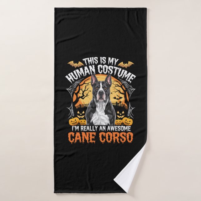 Cane Corso Dog Awesome Costume Halloween Bath Towel (Bath Towel)