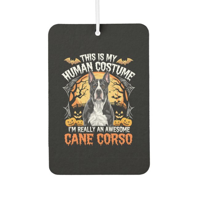 Cane Corso Dog Awesome Costume Halloween Car Air Freshener (Front)
