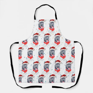 Cane Corso Dog Breed Christmas Stars Apron