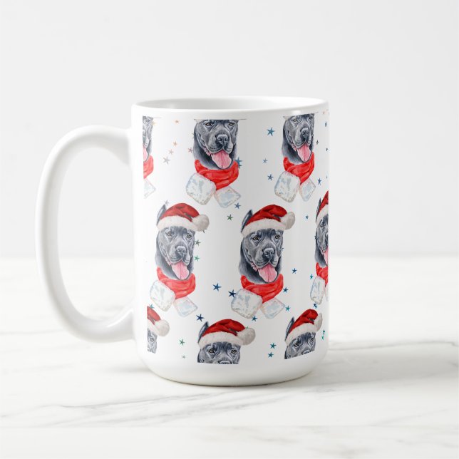 Cane Corso Dog Breed Christmas Stars Coffee Mug (Left)