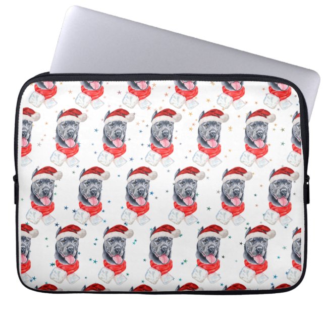 Cane Corso Dog Breed Christmas Stars Laptop Sleeve (Front)