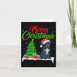 Cane Corso Dog Christmas Tree Lights Funny Xmas Do Card