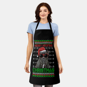 Cane Corso Dog Funny Merry Woofing Christmas Apron