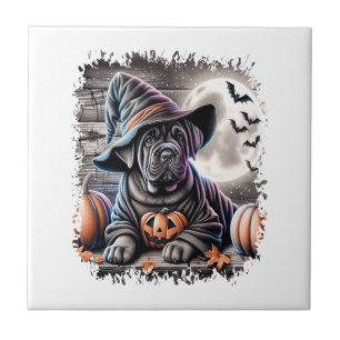 Cane Corso Dog Halloween Ceramic Tile
