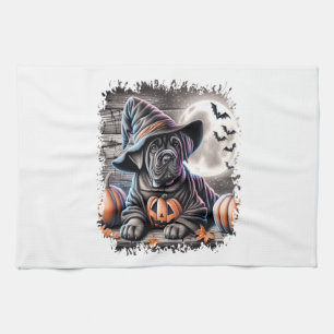 Cane Corso Dog Halloween Tea Towel