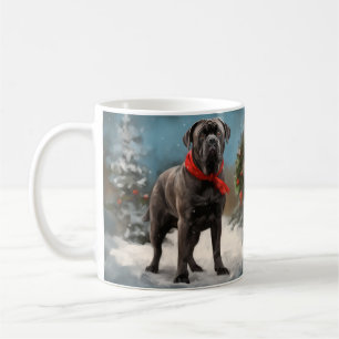Cane Corso Dog in Snow Christmas  Coffee Mug
